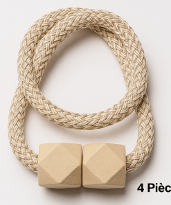 Embrasse Rideau Aimanté - lot de 4 Beige / 42cm