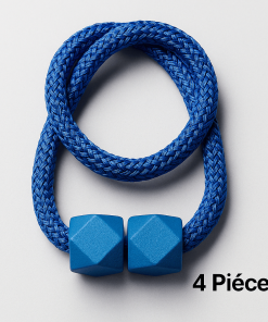 Embrasse Rideau Aimanté - lot de 4 Bleu / 42cm