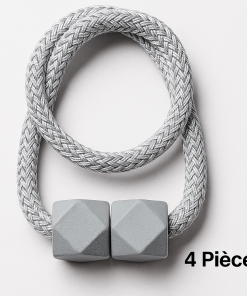 Embrasse Rideau Aimanté - lot de 4 Gris / 42cm
