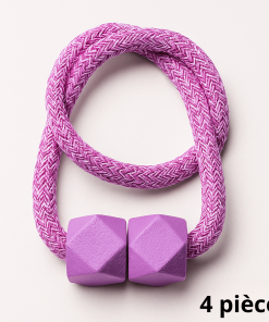 Embrasse Rideau Aimanté - lot de 4 Mauve / 42cm