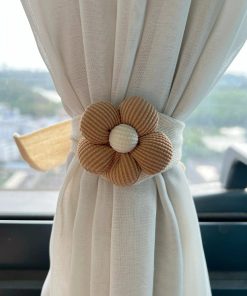 Embrasse Rideau Fleur -  1 pièce Khaki / 70cm
