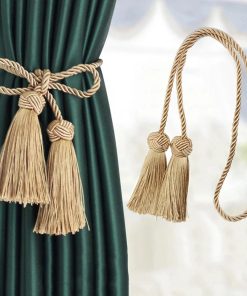 Embrasse Rideau Pompon Or - 1 pièce