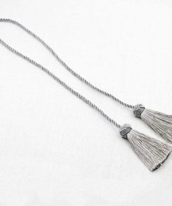 Embrasse Rideau Pompon Or - 1 pièce Argent / 97cm