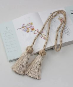 Embrasse Rideau Pompon Or - 1 pièce Beige / 97cm