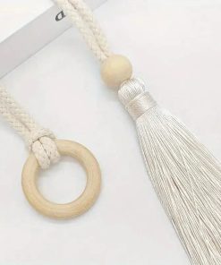 Embrasses Rideaux Anneaux - 2 pièces Blanc crème / 55cm