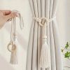 Embrasses Rideaux Anneaux - 2 pièces Blanc crème / 55cm