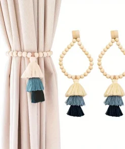 Embrasses Rideaux Bohème Chic - 2 pièces