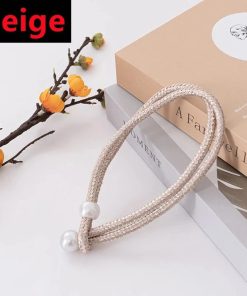 Embrasses Rideaux Grosse Perles - 2 pièces Beige / 45cm