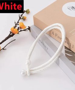 Embrasses Rideaux Grosse Perles - 2 pièces Blanc / 45cm