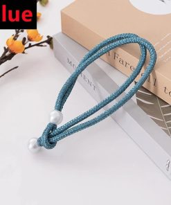 Embrasses Rideaux Grosse Perles - 2 pièces Bleu / 45cm