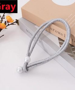 Embrasses Rideaux Grosse Perles - 2 pièces Gris / 45cm