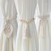 Embrasses Rideaux Macramé Blanc- 2 pièces