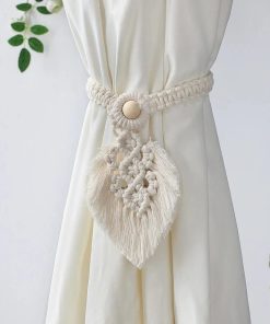 Embrasses Rideaux Macramé - 2 pièces Feuille