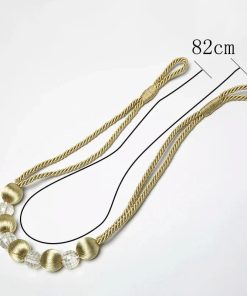 1Pc Bead Curtain Tieback Home Decor Gold Holdback Curtains Holder Clamp Buckle Rope Room Accessories Decoration Tie Back