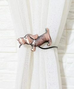 1PC European Creative Magnet Curtain Buckle Animal Cat Curtain Strap High Quality Holder Hook Decorative Home Accessorie Red Dog / 40cm