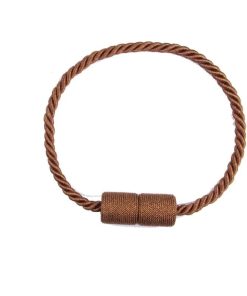 1Pc Magnetic Curtain Tieback Room Accessories Cylinder Hanging Ball Window Drape Holder Buckle Strap Rope Curtain Decoration Brown / CHINA / As picture