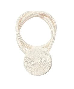 1PC Strong Magnetic Tiebacks Curtain Home Decor Buckle Clips Accessory Buckles Curtain Hook Holder Holdback Bandage Beige / CHINA