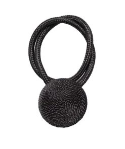 1PC Strong Magnetic Tiebacks Curtain Home Decor Buckle Clips Accessory Buckles Curtain Hook Holder Holdback Bandage Black / CHINA