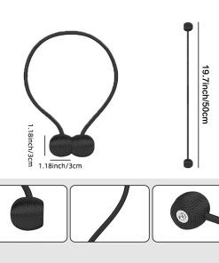 2pcs modern minimalist magnetic ball curtain tiebacks with thicker twisted cords can be styled at will,for bedrooms, living room
