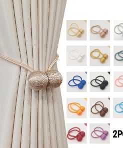 Embrasse Rideau Boule Tressé Magnétique - 2 pièces