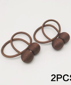 2pcs modern minimalist magnetic ball curtain tiebacks with thicker twisted cords can be styled at will,for bedrooms, living room Coffee