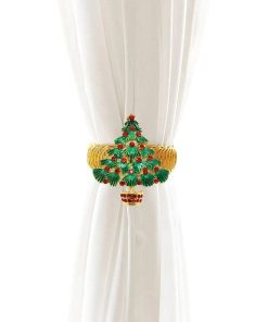 2Pcs/Set Bling Lotus Design Curtain Buckles Curtain Tiebacks for Home Bedroom Living Room Window Curtain Home Accessories C01 C15-2pcs / CHINA