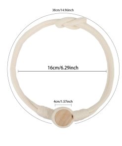 BELAVENIR Magnetic Curtain Tieback Hand Woven Cotton Curtains Holder Tieback Rope Buckle Home Decorators Accessories