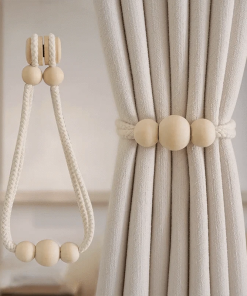 Embrasse Rideau Billes en Bois - 2 pièces