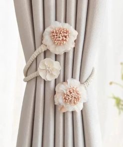 Embrasse Rideau Fleurs de Printemps Beige